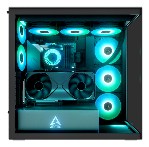 Arctic Xtender Mirror Midi-tower PC-behuizing, Gaming-behuizing Zwart – Foto 8 van 11