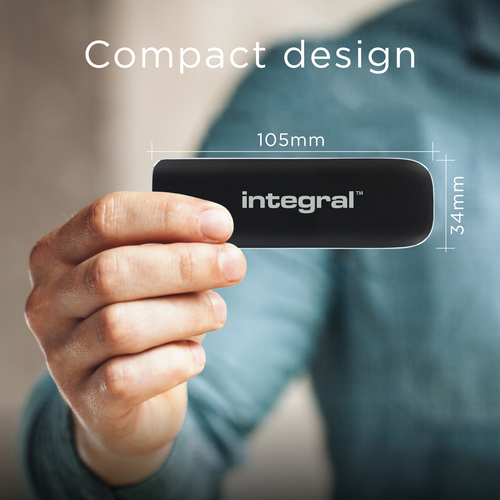 Integral 2TB - 2048GB PORTABLE EXTERNAL SSD USB 3.2 GEN2 3.0 TYPE C R-1000MB/s W- 900MB/s C-A CABLE A-C ADAPTOR AND CARRY CASE INC PRO X – image 4