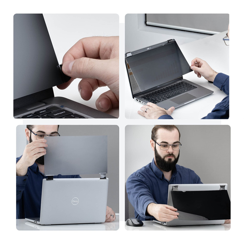 StarTech.com 14-inch 16:9 Bright Privacy Screen Filter with Touch, Flip-Over, 75% Light Transmittance, Anti-Glare Privacy 