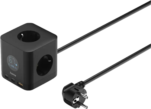 Hama 00223196 power extension 1.4 m 1 AC outlet(s) Indoor Black