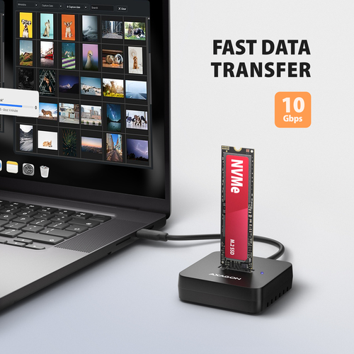 Axagon ADSA-M2C11L USB-C 10Gbps M.2 NVMe SSD Docking Station – image 5