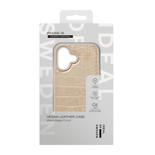 iDeal of Sweden Vegan Leather Case MagSafe iPhone 16 Warm Beige Croco – image 4