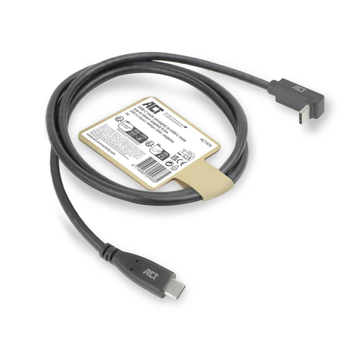 ACT Connectivity USB 3.2 USB-C (recht) naar USB-C (omhoog/omlaag haaks) kabel, afbeelding 2