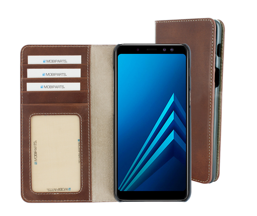 Mobiparts Excellent Wallet Case Samsung Galaxy A8 (2018) Oaked Cognac – image 1