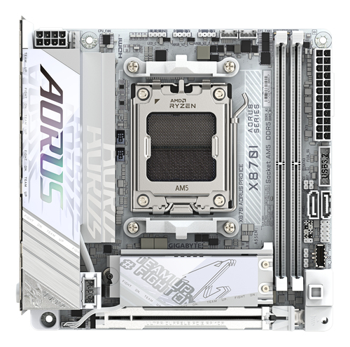 Gigabyte Aorus Pro Ice X870I AM5 Motherboard, White - image 4