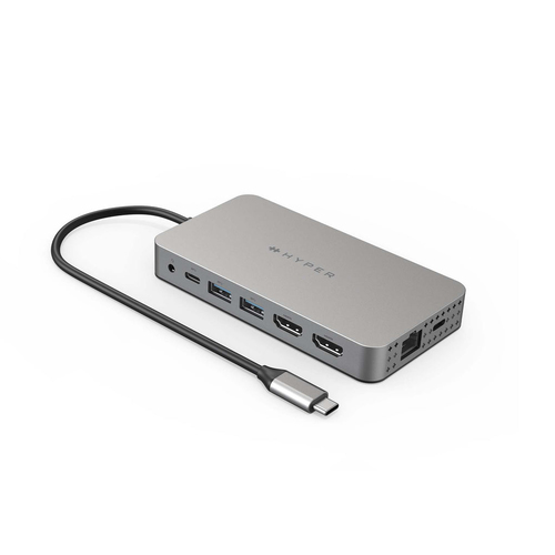 Targus DUEL HDMI 10-IN1 USB 3.2 Gen 1 (3.1 Gen 1) Type-C Нержавеющая сталь
