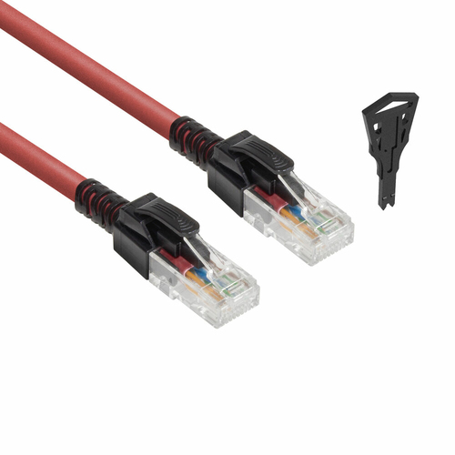 CAT6A U/UTP LOCK RD 5.00M. 1 stk