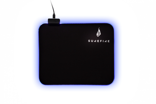 SureFire Silent Flight RGB-320 Gaming-Mauspad Schwarz
