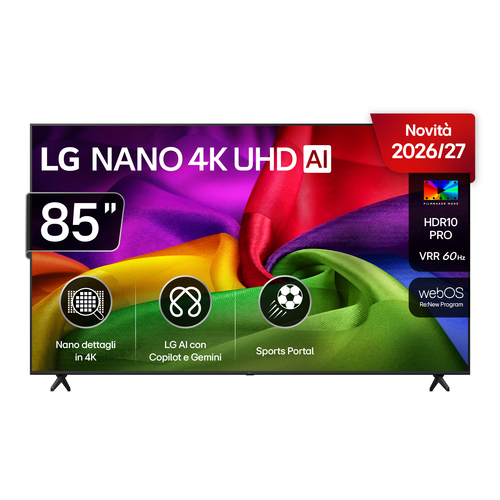 LG NANO 4K UHD AI 85NU800B6LA 2.16 m (85") 4K Ultra HD Smart TV Wi-Fi Black