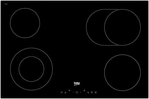 Beko HIC84401 варочная поверхность Черный Встроенный 80 cm Керамический 4 зона(ы)
