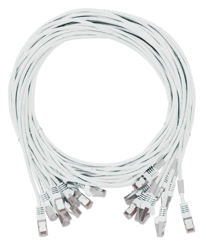 CAT8.1 U/FTP SLIM NETWORK PATCH CABLE, 3 FT., WHITE, 10-PACK