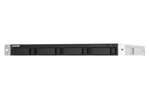 QNAP TS-453DU NAS Стойка (1U) Процессор Intel® Celeron® J4125 4 GB DDR4 0 TB QNAP Turbo System Черный, Серый