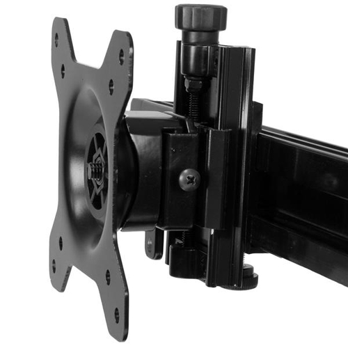 StarTech.com Dual Monitor Mount - Supports Monitors 12 to 24 - Adjustable - VESA Monitor Stand for Desk - Low Profile Base - Horizontal - Black (ARMBARDUO) Stativ LCD display 24 – billede 4