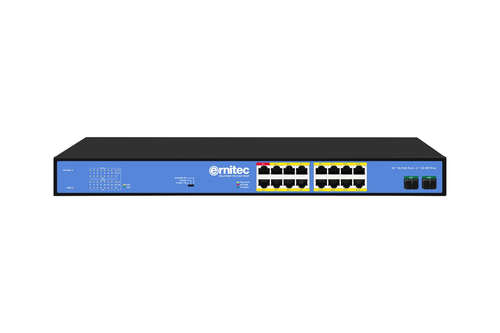 Ernitec ELECTRA-U16-1GB-285W network switch Unmanaged Gigabit Ethernet (10/100/1000) Power over Ethernet (PoE)