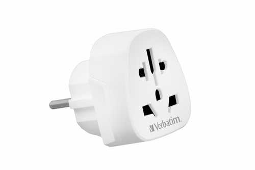 Verbatim WTEU-02 Netzstecker-Adapter Typ F Universal Weiß