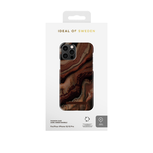 iDeal of Sweden Printed Case MagSafe iPhone 12/12P Dark Amber Marble