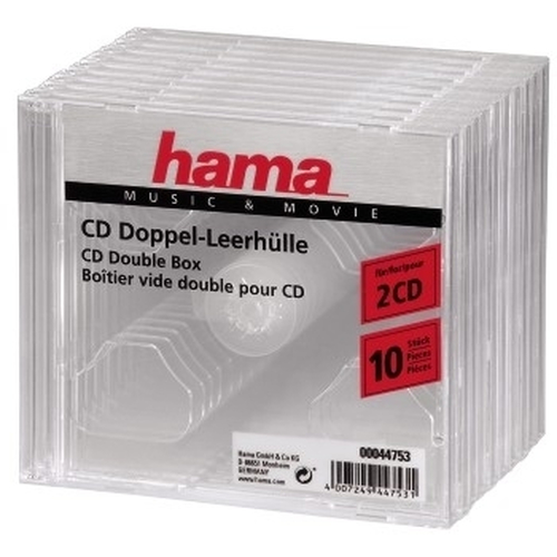Product image: Hama 00044753 optical disc case Jewel case 2 discs Transparent