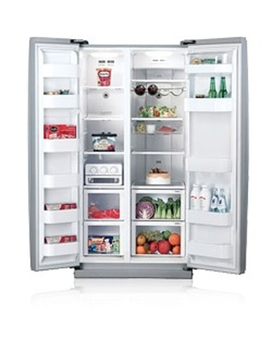Samsung RS20NRPS side-by-side refrigerator Freestanding
