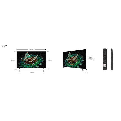 TCL C76 98C765 TV 2.49 m (98") 4K Ultra HD Smart TV Wi-Fi Titanium 2400 cd/m²