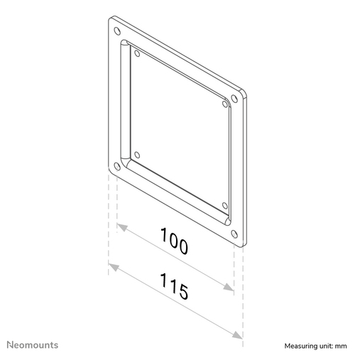 Neomounts Verloopplaat FPMA-VESA100 adapter, afbeelding 2