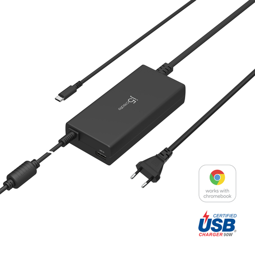 j5create JUP2290C-EN 100W PD USB-C® Super Charger - EU, Black, includes 1.2 m cable – image 1