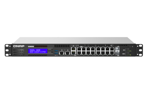QNAP QGD-1602P Управляемый 2.5G Ethernet Питание по Ethernet (PoE) Черный