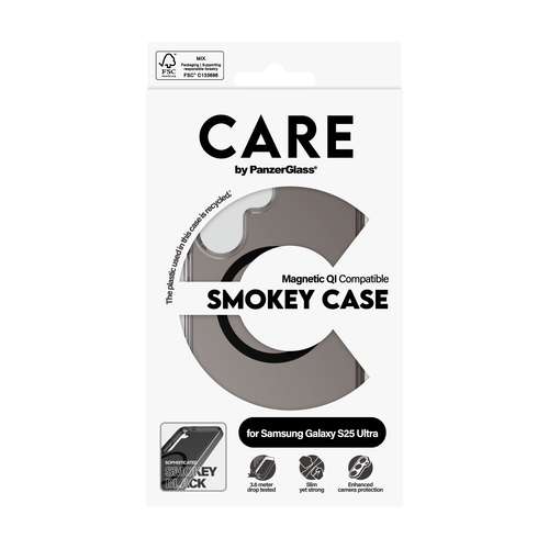 PanzerGlass CARE™ by PanzerGlass® Smokey Case w. Black Qi Compatible Samsung Galaxy S25 Ultra – image 3