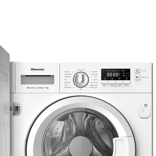 Hisense 3 Series WF3M741BWI Integrated 7 Kg 1400 rpm Washing Machine - White - image 3