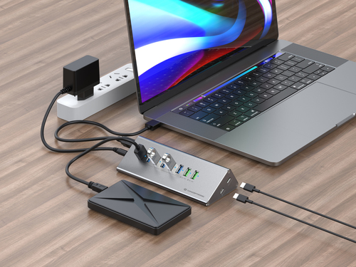 CONCEPTRONIC Dock USB-C->1xUSB-C,6xUSB-A,100WPD o.N.0.37m, afbeelding 5