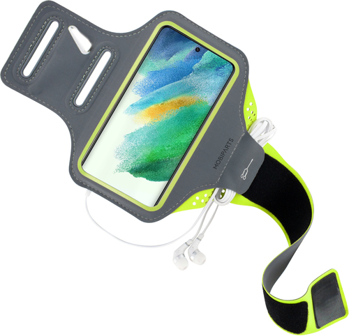 Mobiparts Comfort Fit Sport Armband Samsung Galaxy S21 FE (2022) Neon Green – image 2