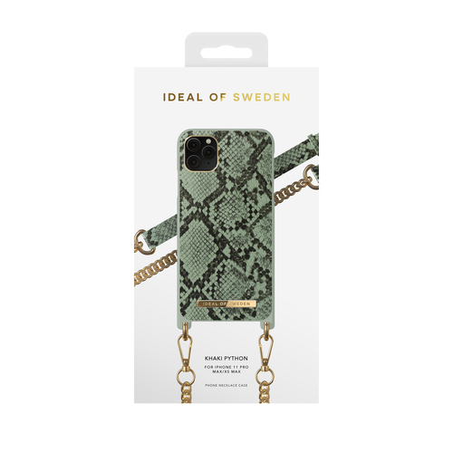 iDeal of Sweden Atelier Necklace Case iPhone 11PM/XSM Khaki Python – image 2