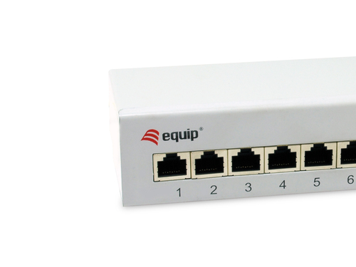 Equip Patchpanel 8x RJ45 Cat6A 19" FTP 1HE Premium helder grijs, afbeelding 3