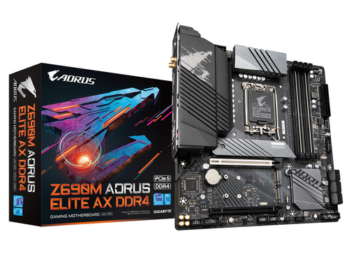 GIGABYTE Z690M AORUS ELITE AX DDR4 Intel Z690 LGA 1700 Микро ATX