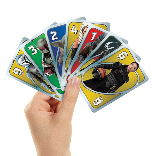 Mattel Games UNO Star Wars The Mandalorian, baraja temática