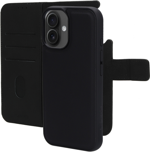 Mobiparts Leather 2 in 1 Wallet Case Apple iPhone 16 Black