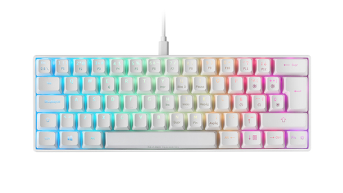 Mars Gaming MKMINIWBES Ultra-Compact Mechanical Keyboard Full RGB Chroma Switch OUTEMU PRO Blue White Spanish Language – image 1