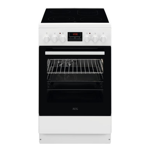 AEG CCB54481BW Freestanding cooker Electric Ceramic hob Black, White