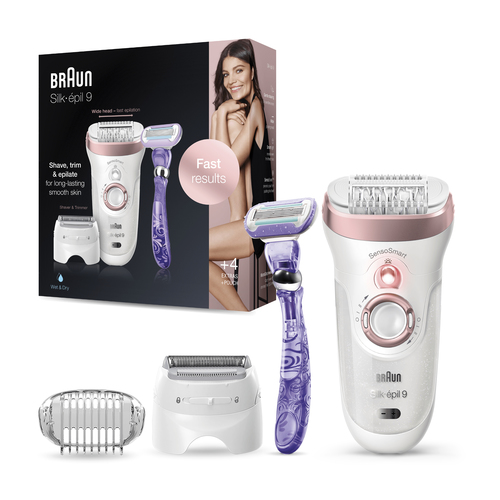 Braun Silk-épil 9 81711468 epilator 40 tweezers Rose gold, White – image 3