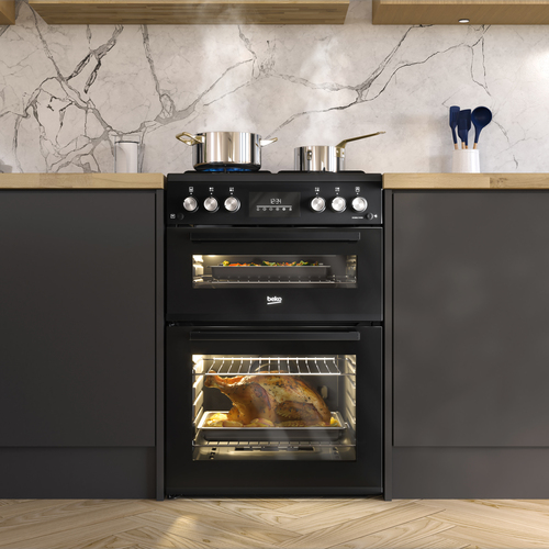 Beko FDG6231CK 60cm wide Double Oven Gas Cooker - Black - A Rated, Black - image 8