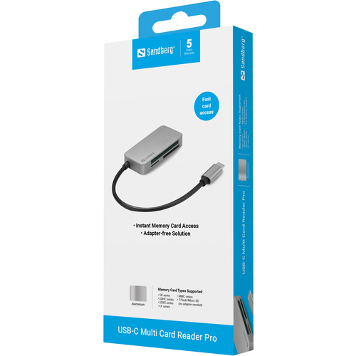 Sandberg USB-C Multi Card Reader Pro – image 3
