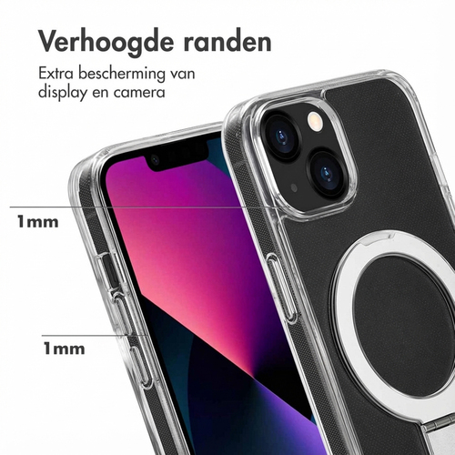 Accezz Ring Stand Backcover met MagSafe iPhone 13 - Transparant, afbeelding 6