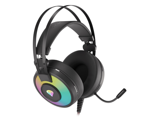 GENESIS Neon 600 RGB Гарнитура Проводная Оголовье Игровой USB тип-A Черный, Красный