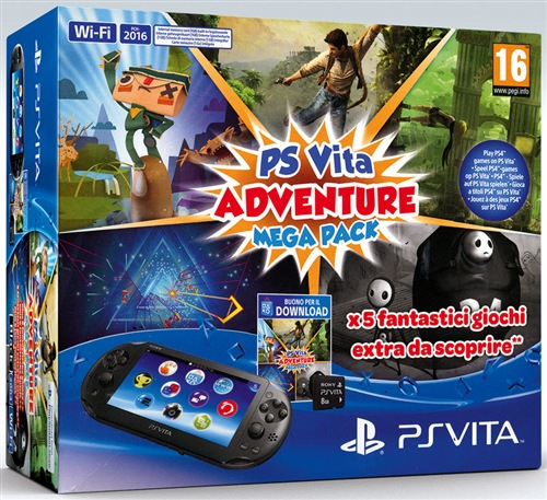 Sony Interactive Entertainment Console Ps Vita 2000+adv Mega Pack+mc 8g