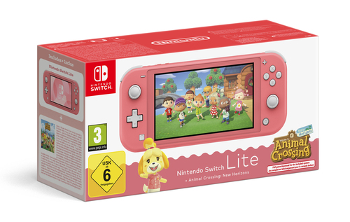 Nintendo Switch Lite Animal Crossing портативная игровая приставка 14 cm (5.5") 32 GB Сенсорный экран Wi-Fi Коралловый
