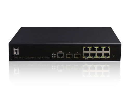 LevelOne GEP-1061 сетевой коммутатор Управляемый L2 Gigabit Ethernet (10/100/1000) Питание по Ethernet (PoE) Черный