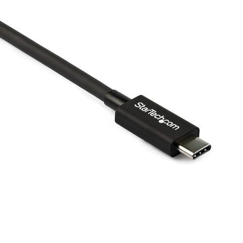 StarTech.com 2.6ft (80cm) Thunderbolt 3 Cable, 40Gbps, 100W PD, 4K/5K Video, Thunderbolt-Certified, Compatible w/ TB4/USB 3.2/DisplayPort Thunderbolt kabel 80cm Sort – billede 2