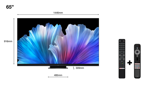 TCL C93 C935 165,1 cm (65") 4K Ultra HD Smart TV Wi-Fi Черный 2500 cd/m²