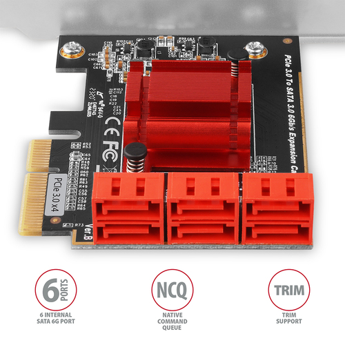 AXAGON 6  interner SATA 6G-Port-PCIe-Controller – Foto 5 von 7