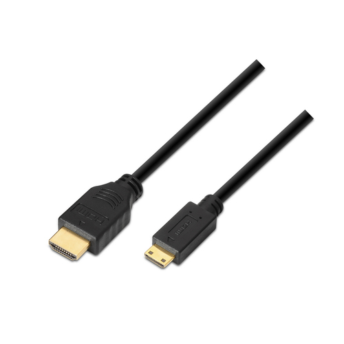 Cable HDMI Macho A Mini HDMI Macho 1.8M Alta Velocidad CON Ethernet Full HD Negro A119-0114