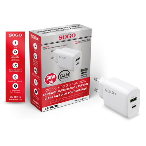 Sogo ADT-SS-18715 mobile device charger Universal White AC Fast charging Indoor – image 4